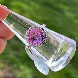 Blue Purple Bi Color Tourmaline Size 8 Ring